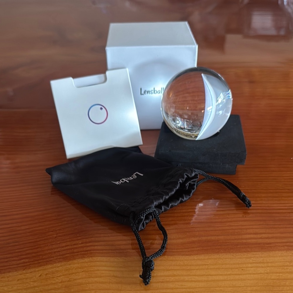 Lensball Crystal Sphere with Pouch